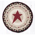 Capitol Importing Co 10 x 10 in MSPR19 Primitive Star Burgundy Printed Round Trivet 80019PSB